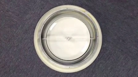 Distributore d'aria con valvola a disco in metallo verniciato a polvere per sistemi HVAC