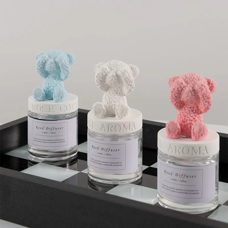 Bottiglia di vetro con diffusore a lamella in fibra di fragranza per deodorante per ambienti di nuovo design all'ingrosso Bellissimo diffusore a lamella in gesso