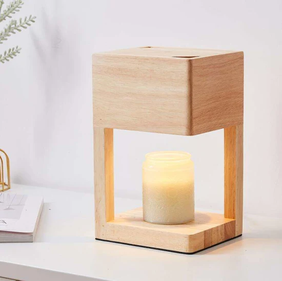 Lampada scaldacandele elettrica in legno dal design unico